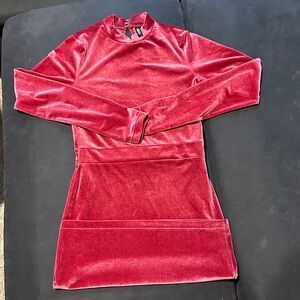 H&M Red Velvet Mini Dress
